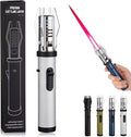 Power Electric Torch Lighters - New Adjustable Plasma Lighter with Safety Lock & 360° Inverted Ignition, Outdoor Straight Flame Windproof for Candles Campfires BBQ Baking, Camping, Gift (G)