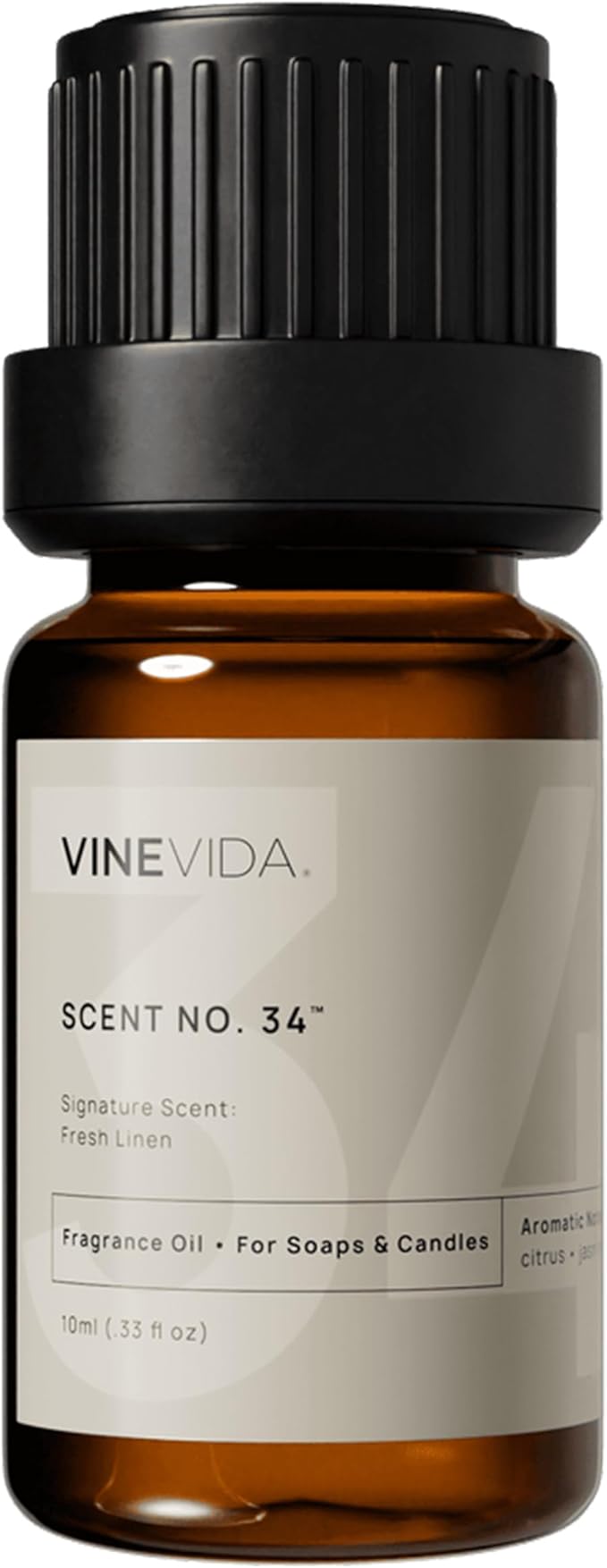 VINEVIDA [0.33oz] Scent No.34 - Natural Fragrance Oil for Candle & Soap Making - Made in USA
