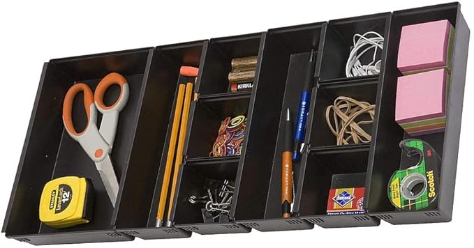 Dial Industries B689K Drawer Organizer Tray Set, Black