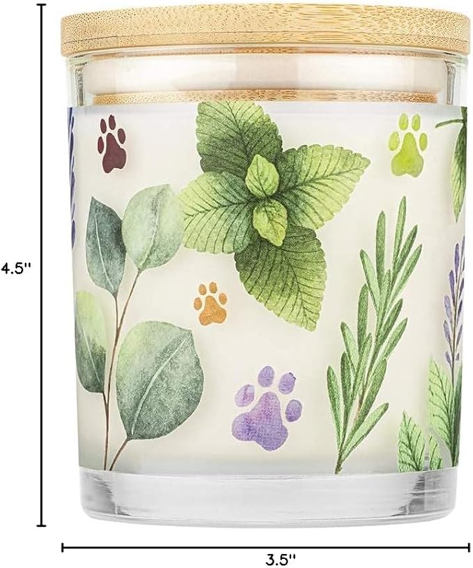 Pet House Candles, Plant-Based, Long Lasting, Pet Friendly Candles for Home, 60 Hour Burn Time - Herb Garden, 9 oz, 2 Pack