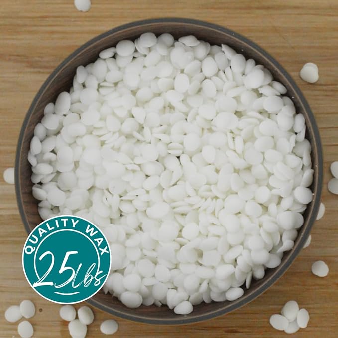 Coconut Soy Wax Beads for Candle Making | 25lb Coconut Soy Candle Wax Pastilles for Candlemaking | Smooth Blend for High Load Fragrance Formulation | Candle Making Supplies
