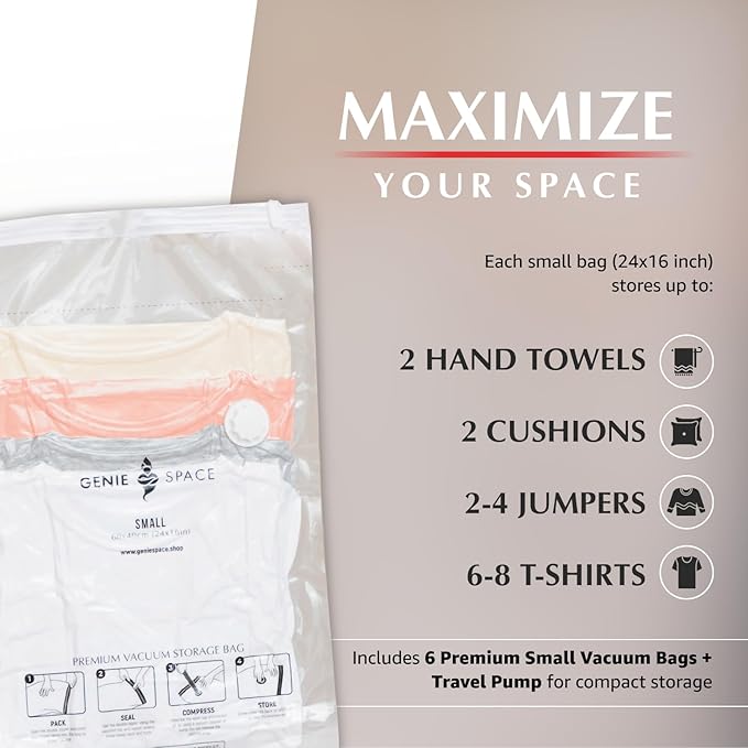 Genie Space - Premium Bags - Small - 6 Pack