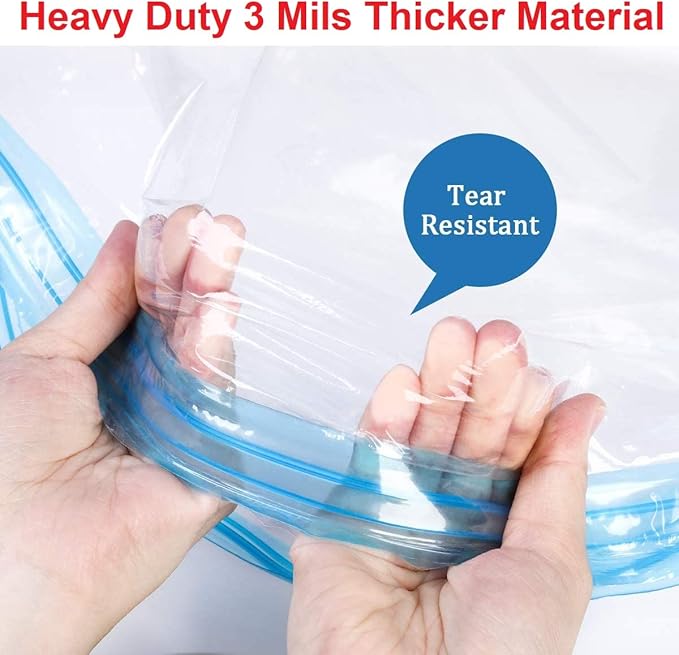6 Pack Combo Premium Super Jumbo Vacuum Storage Space Saver Bags X3 (130X100cm) with Extra Large Vacuum Storage Space Saver Bags X3 (120X80cm)