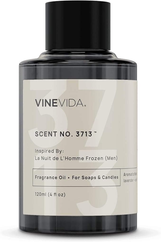 VINEVIDA [4 Oz] Inspired by: La Nuit de L'Homme Frozen (Men); Fragrance Oil for Candle Making and Soap Making - Premium Candle Scents for Soy Candles