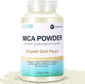 Mica Powder,7.05OZ（200g）,Crystal Gold Pearl Mica Powder Pigment for Epoxy Resin，Lip Gloss，Car Paint，Dye，Soap Making，Nail Polish,Epoxy Resin,Candle Making,Bath Bombs