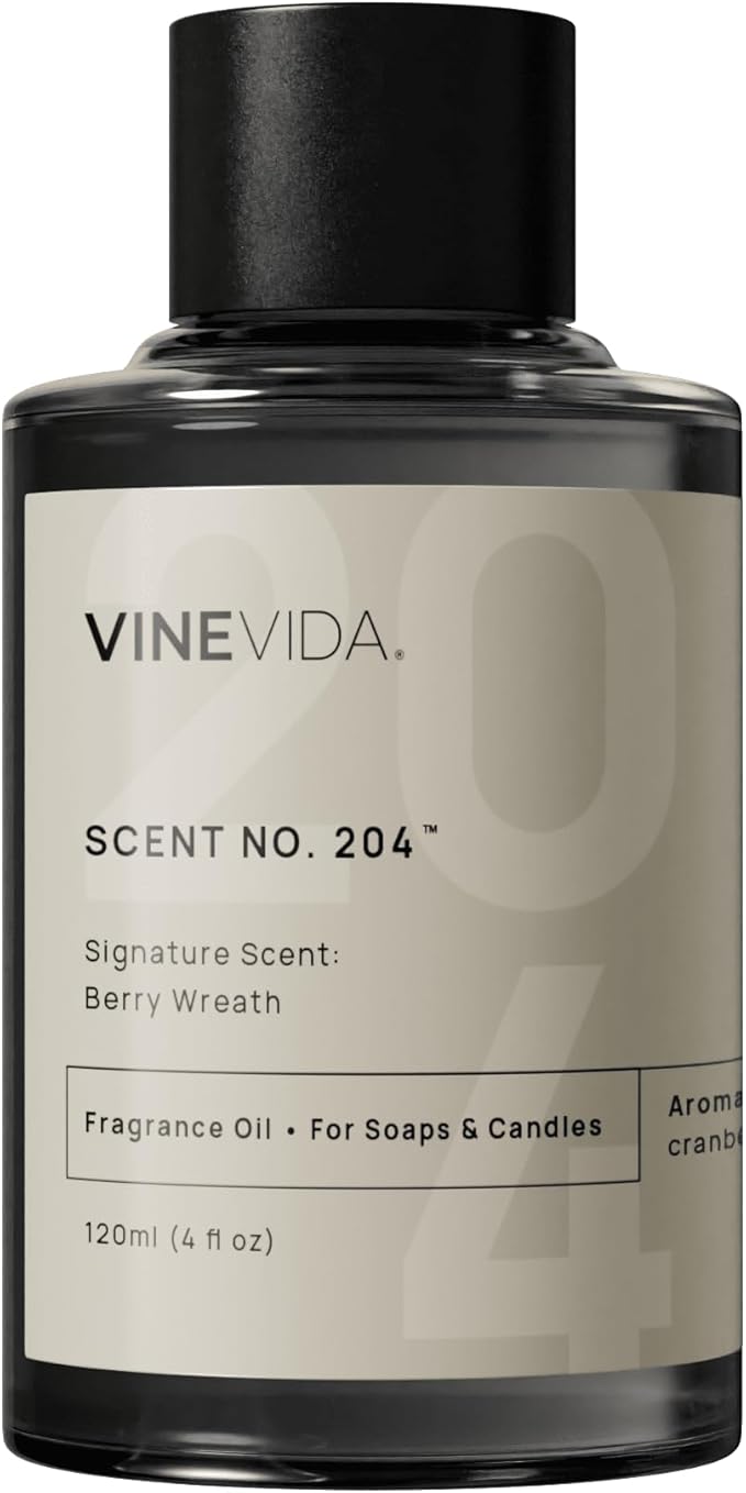 VINEVIDA [4 oz] Scent Berry Wreath; Fragrance Oil for Candle Making and Soap Making - Winter & Holiday Oils