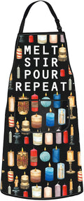 JNIAP Candle Making Apron Candle Lover Gift Candle Maker Gift Crafter Apron Candle Lady Apron Melt Stir Pour Repeat Gifts