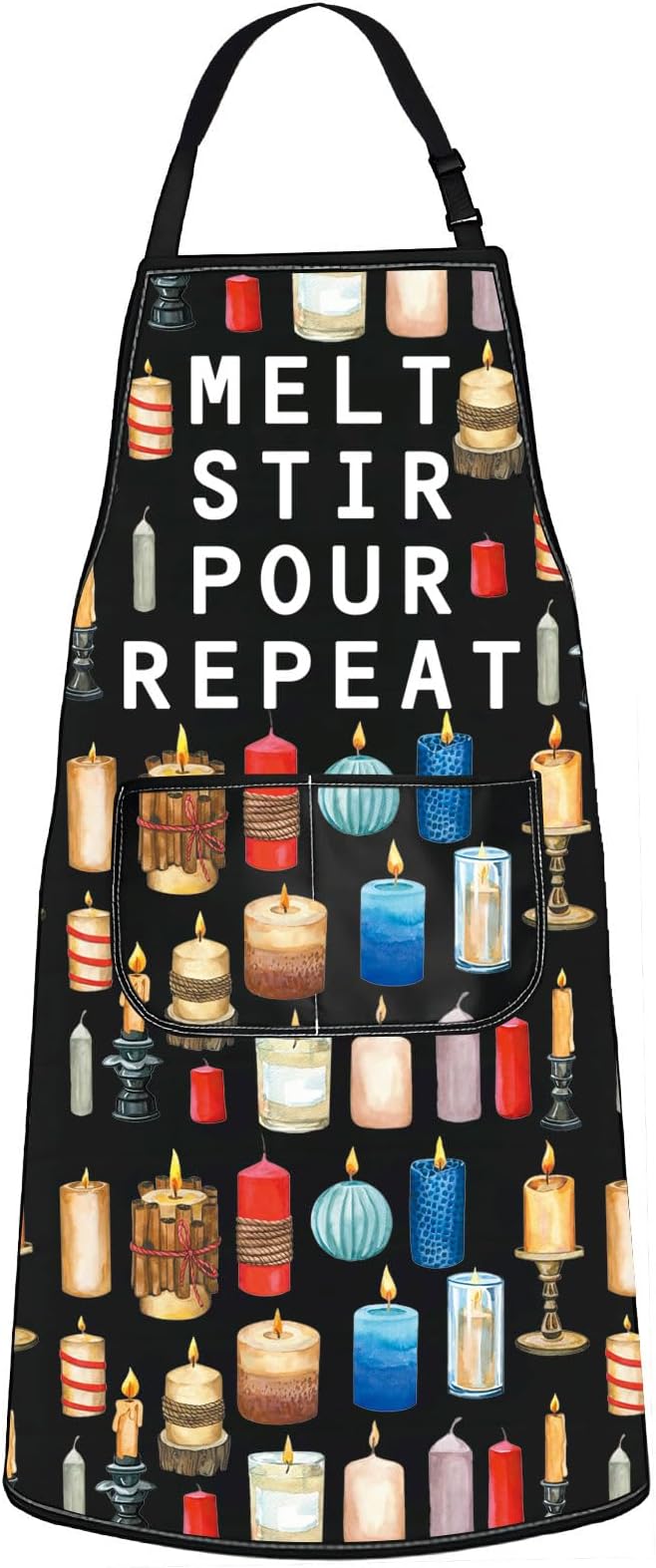 JNIAP Candle Making Apron Candle Lover Gift Candle Maker Gift Crafter Apron Candle Lady Apron Melt Stir Pour Repeat Gifts