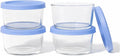 DURA LIVING 8-Piece Glass Food Storage Containers Set (4 Containers + 4 BPA-Free Lids) | 1-Cup, Leakproof | Microwave, Freezer, Oven & Dishwasher Safe | Ideal for Meal Prep & Pantry Organization