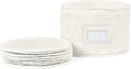 Covermates Keepsakes Dish Storage Case – Padded China & Dinnerware Organizer, Quilted Polyester Protection, ID Window, Zipper Closure, Machine Washable, Cream