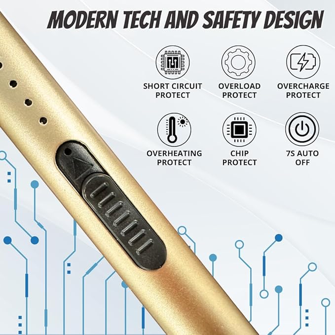 FERMALIFE - Electric Candle Lighter Arc, Rechargeable USB Flameless and Windproof for Camping, BBQ, Kitchen, RV, Hiking, Travel