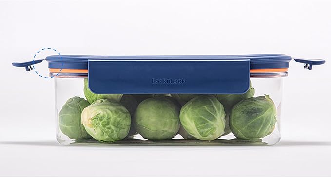 LocknLock LBF405RS7N Modular Plus Food Storage Container,14 set (7 containers & 7 Lids)- Navy