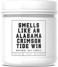 Smells Like an Alabama Crimson Tide Win - Scented Soy Wax Candle (8.0 oz) 50-60 Hour Burn Time, Cotton Wick, Frosted White Glass Jar (Vanilla)