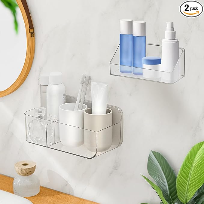 Poeland Wall Mounted Storage Organizer Set of 2