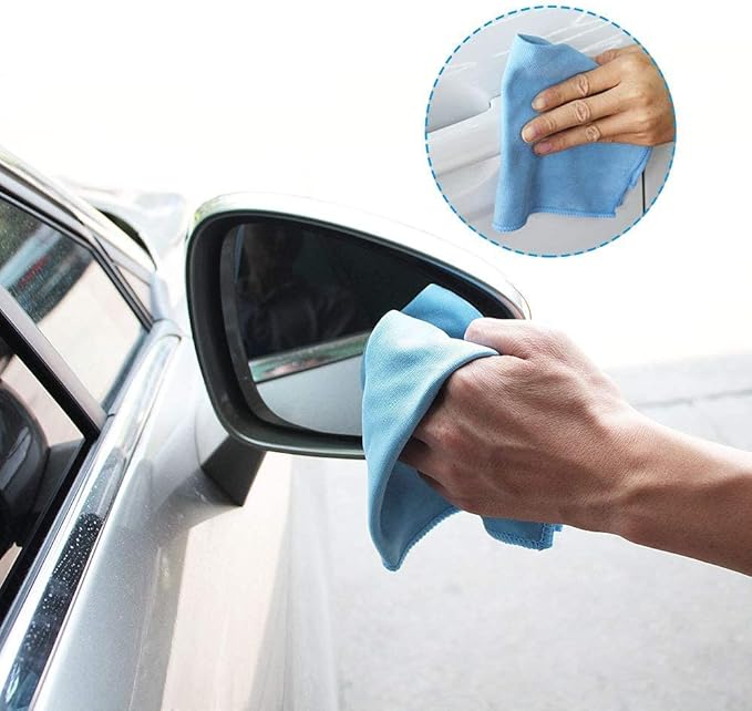 8Pcs Microfiber Towel Cleaning Cloth Mop 12x12 inch for Glass Windows Mirrors Home Kitchen Car