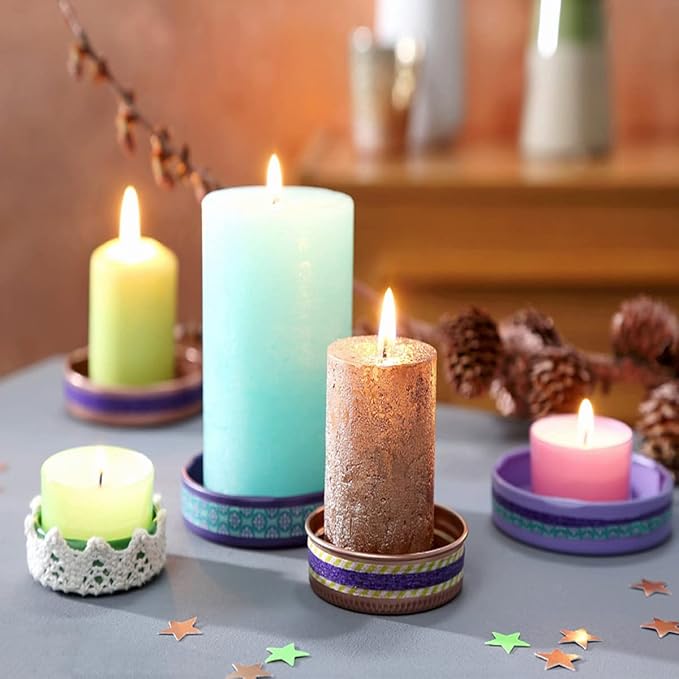 Silicone Candle Molds for Candle Making, 4In and 3.5In and 2.5In and 2In Cylinder Mould Epoxy Resin Casting for Candlestick Make