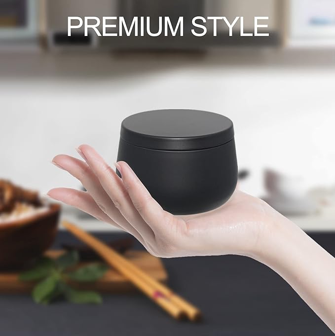 8oz Candle tins with lids,Black Candle Jars,Bulk Candle tins for Making Candles,Candle Making Jars(24PACK, Black)