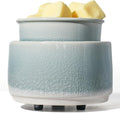 Ceramic Electric Wax Melt Warmer & Cube Oil Melter Cute Small Warmers Aromatherapy for Home Decorative Burner Melts Scented Candle Tart Scent Warm Fragrance (ice Blue)