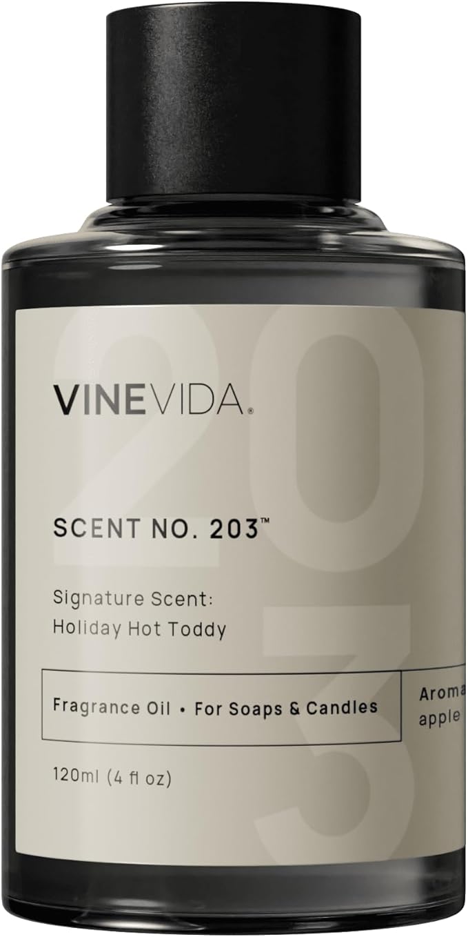 VINEVIDA [4 oz] Scent Holiday Hot Toddy; Fragrance Oil for Candle Making and Soap Making - Winter & Holiday Oils