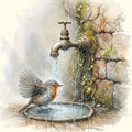 VIGEGU Diamond Art Kits for Adult,Bird Diamond Painting for Beginnger,European Robin DIY Full Drill Rhinestone Diamond Dots Gem Painting Home Wall Decor 13.7x13.7 in