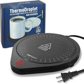 25W Electric Candle Warmer for Coffee Mugs, 75℃ Heating & Auto Shut-Off, Spill-Proof Desk Warmer for Beverages (Black)