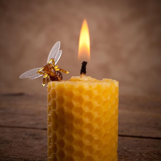 PXBBZDQ Beeswax Candle Wicks 100% Organic Hemp Spool with Natural Bees Wax Coating for Candle Making,Candle DIY (200 ft,1.0mm)