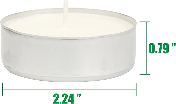 Stonebriar 20 Pack Unscented Mega Oversized Tea Light Candles with 9 Hour Extended Burn Time