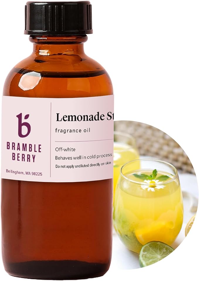 Bramble Berry Lemonade Stand Tart Lemon & Sugar Scent for Soap Making, Candles, Lotion, Bath Bombs & Perfume | Skin Safe, Vegan, Paraben & Phthalate Free, DIY Craft Essential