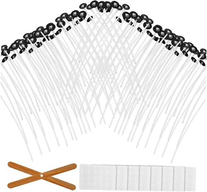 NUOBESTY 1set Candle Making Kit Complete Candle Wicks Holders Stickers for Home Crafting Birthday Parties Special Events