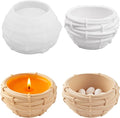 1 Pc Woven Textured Candle Holder Mold Unique Bird's Nest Jewelry Storage Silicone Resin Mold for Epoxy Concrete Art Crafts Home Decorations Christmas DIY Jewelry Ornament Trays Soap Dishes