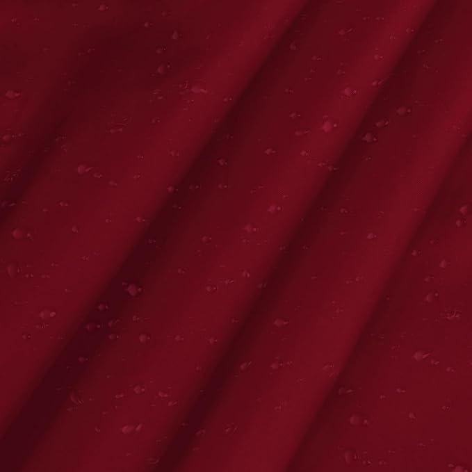Vonty Waterproof Ripstop Nylon Fabric - 60 Inch Wide (1 Yard), Red, Lightweight, Tear-Resistant, Easy-to-Sew, Waterproof Coating for Tent Bag Tarp DIY Craft Travel Outdoor