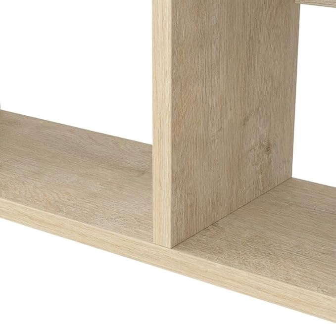 Furnifact Oak Floating Wall Mounted TV Stand for 75 Inch Televisions, Engineered Wood Construction, Modern Design, Concealed Storage, Wall-Mountable Style