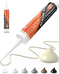 WELLUCK Almond Silicone Caulk, 100% Waterproof Silicone Sealant Adhesive Caulking,for RV, Kitchen,Bathroom, Window, Door, Glass,10.2FL.OZ/300ML,Almond/Cream (1Pack)