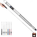 V3 Extendable 3.2 Feet LED Arc Extra Long Flameless Fireplace Stove Electric Candle Lighter for Pilot Light, Grilling, Firepit, Kitchen, BBQ (Silver)