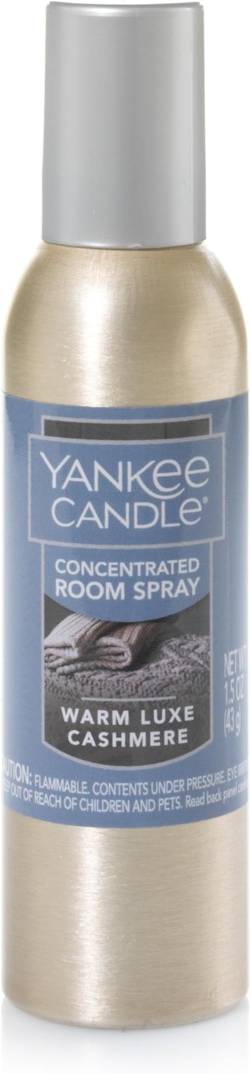 Yankee Candle Concentrated Air Freshener Room Spray, Odor Eliminator for Home, Bathroom, Warm Luxe Cashmere, 1.5 Oz (Pack of 3)