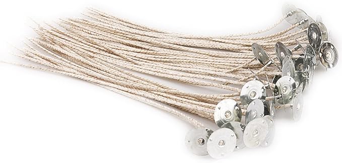EricX Light 100 Piece 8 inch Soy Wax Candle Wick, Cotton and Paper Interwoven core, Large, for Candle Making, Candle DIY