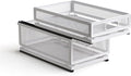 Pull Out Cabinet Organizer, Slide Out Drawers Fixed with Adhesive Nano Film, Pantry Shelves Sliding Drawer Storage Organization for Kitchen (Double Layer 15.7 * 9.4 * 10inch/40 * 24 * 25.5cm)