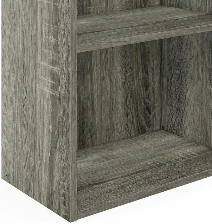 Furnifact French Oak Bookcase with Elegant Design, Durable Wood Construction, Modern Storage Solution, Stylish Home Office and Living Room Accent