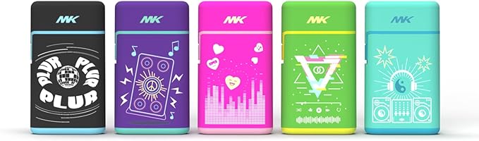 MK Lighter 5-Pack Torch Flame Pocket Lighters, Refillable and Multipurpose, Ideal for Candles, BBQ, Camping, and Everyday Use (EDM-Plur-5PC)