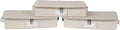 Covermates Keepsakes Zip-Top Storage Box Set, 3 Pack Heavy Duty Polyester Organizer Bins, Stackable Design, ID Window, Reinforced Handles, Closet Home Storage, Beige Heather