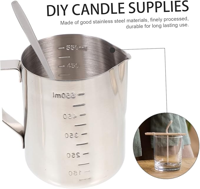 NUOBESTY 1set DIY Scented Candle Making Kit Creative Wax Melting Cup Set Candle Supplies for Beginners Includes Essential Making Tools for Family Fun Crafting