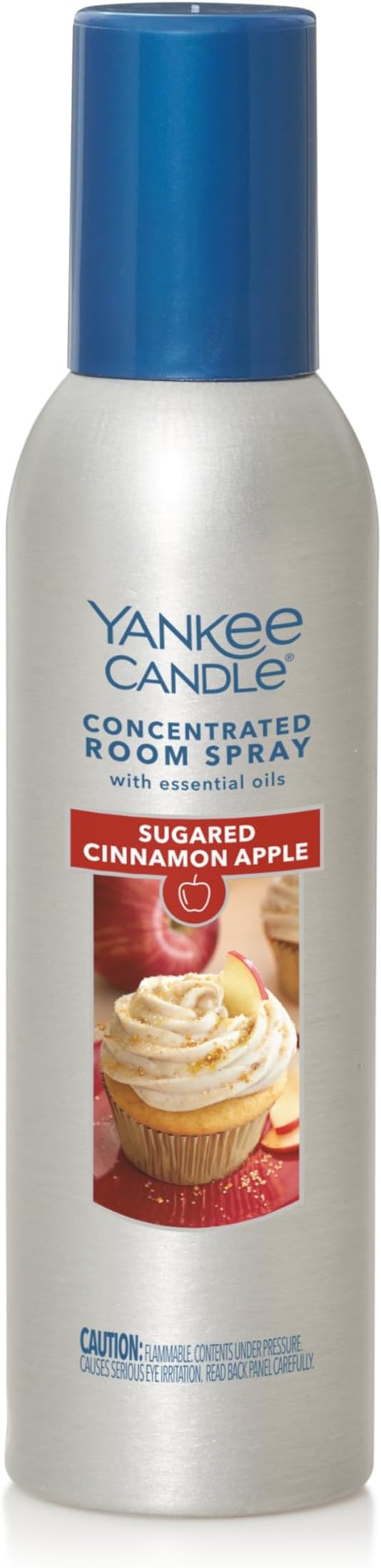 Yankee Candle Concentrated Air Freshener Room Spray, Odor Eliminator for Home, Bathroom, Sugared Cinnamon Apple, 1.5 Oz (Pack of 3)