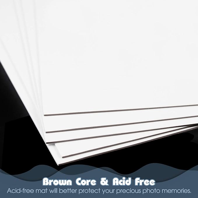 Golden State Art, Pack of 50, 8x10 Inch White Backing Boards