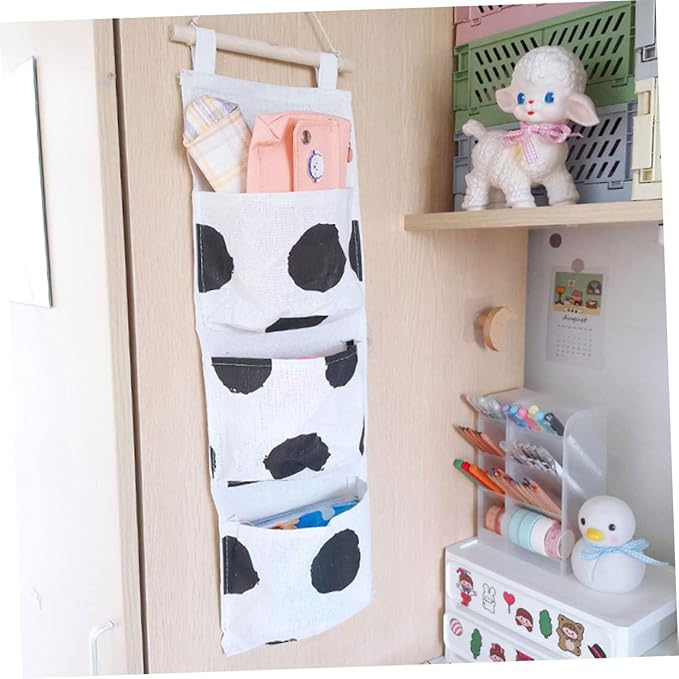 GLEAVI 2pcs Non-Woven Cloth Hanging Storage Bag Multi-Pocket Organizer for Home Dorm and Office Wall-Side Sundry Bag for Accessories and Jewelry Space-Saving
