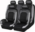 5 Seats Car Seat Covers Full Set for Volkswagen Taos S/SE/SEL/R-Line, Water & Wear Resistant Leather Automotive Seat Cover, Breathable Car Interior Protectors Cushion,B Grey