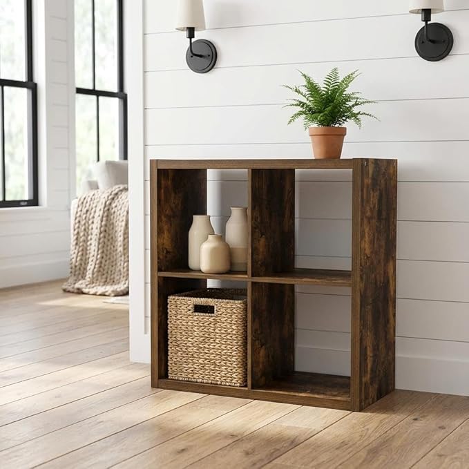 Furnifact Amber Pine Bookcase with Sleek Wood Finish, Minimalist Design, Durable Construction, Suitable for Modern Living Spaces