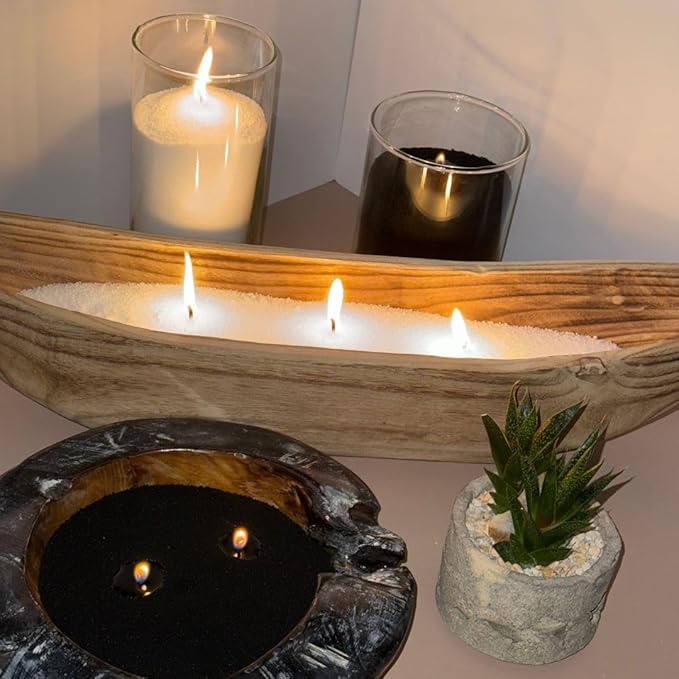 Pearled Candle 16 Oz - Unscented Non-Toxic Smoke-Free Paraben-Free Long Lasting Pearl Bead Candle Holiday Gift w/ 20 Disposable Wicks Lasting 100+ Hours (Pearl White)