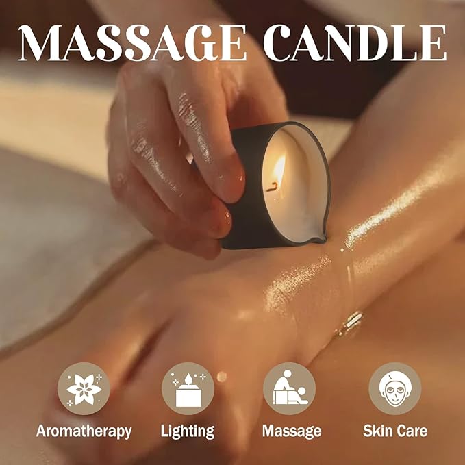 12-Pack Massage Candle Set - Low Temperature Soy Wax Melts into Silky Smooth Massage Oil, 1oz Aromatherapy Candles for Couples, Home Spa, Relaxation & Romantic Gifts (12 Scents)