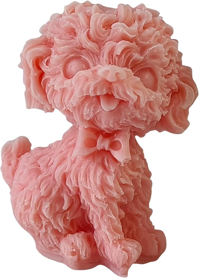 Dog Cylinder Candle & Resin Mold - Resin Casting Silicone Molds for Home Decor & Candle Making Wave Spiral Mold