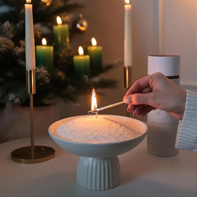 Conelist 2.2 lb Fir Scented Pearled Candle Sand Wax Set Customized Powder Making Candles Refill Kit Palm Wax All Natural Non Toxic with 10 Wicks for Gifts DIY Making